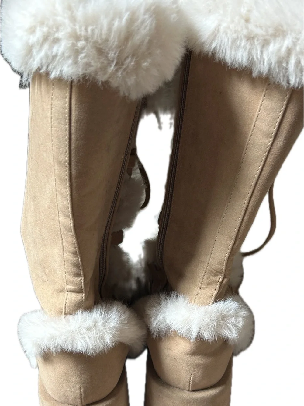 Demonia cubby 311 camel-tan vegan suede